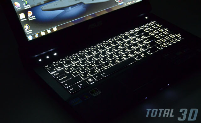 Обзор ноутбука ASUS G53SW. Клавиатурный блок, подсветка